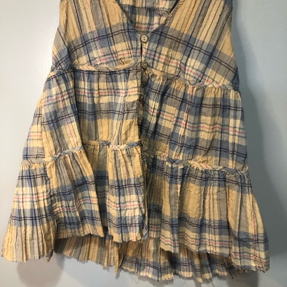 Urban Outfitters Plaid Button Tank Top - Picture 3 of 6